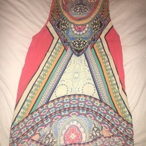 Boho colorful size L cotton Tee: never been worn